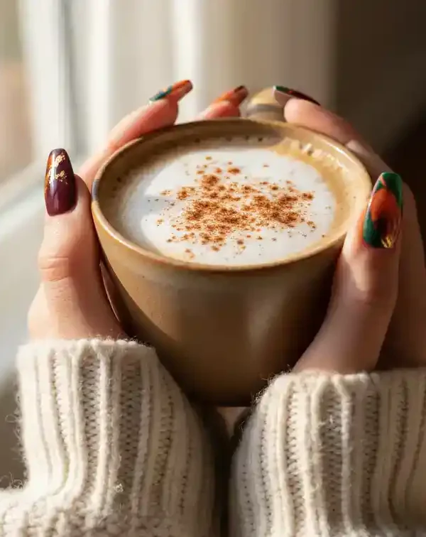 Creative Fall Acrylic Nails Designs 2025 Autumn Coffin