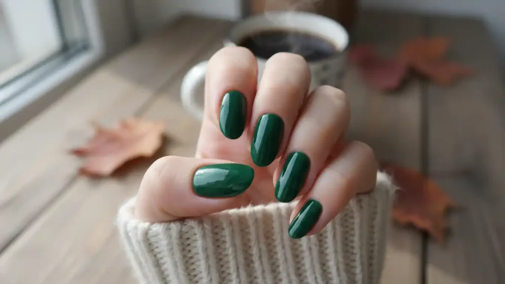 Fall colors and trends on oval nails, stylish fall oval shape nail designs 2025