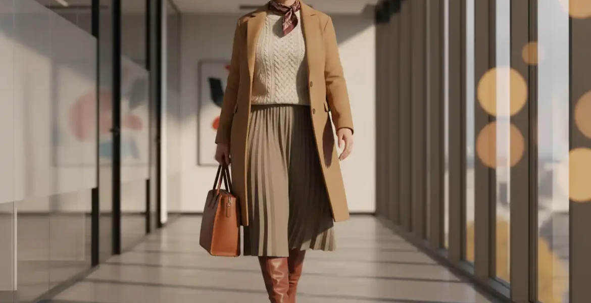 chic midsize outfits to try this fall 2025 office
