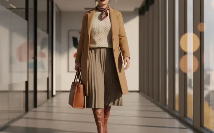 chic midsize outfits to try this fall 2025 office