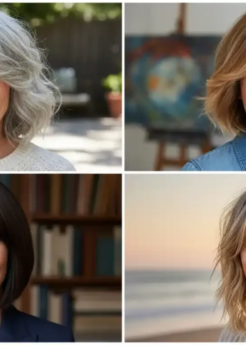 Medium-Length Haircuts for Older Women Flattering & Modern Styles