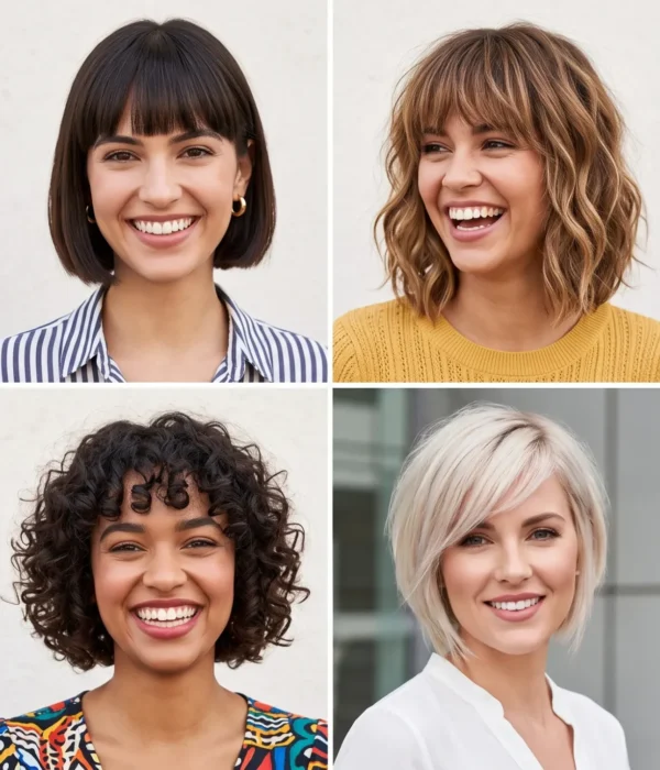 Short Hair With Bangs Ideas For A Playful, Modern Look